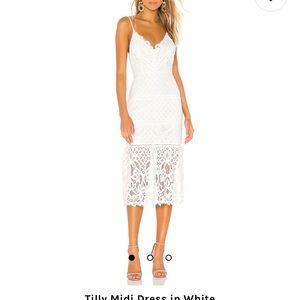 Revolve Lovers and friends Tilly Midi Dress in White